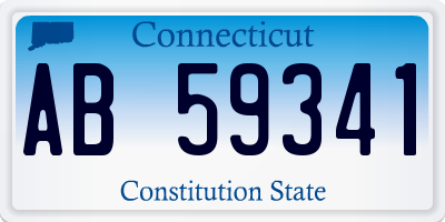 CT license plate AB59341