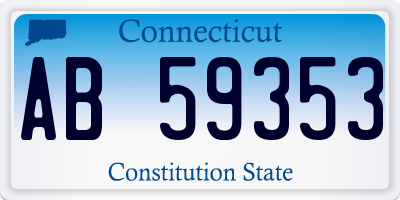 CT license plate AB59353