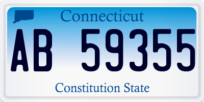 CT license plate AB59355