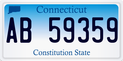 CT license plate AB59359