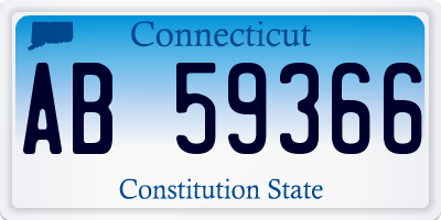 CT license plate AB59366