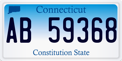 CT license plate AB59368