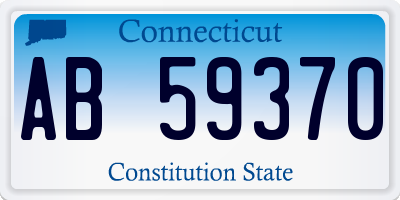 CT license plate AB59370