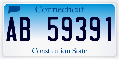 CT license plate AB59391