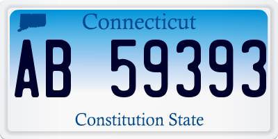 CT license plate AB59393