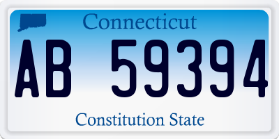 CT license plate AB59394