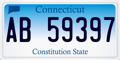 CT license plate AB59397