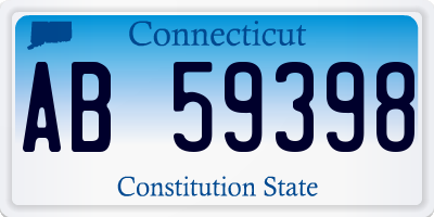 CT license plate AB59398