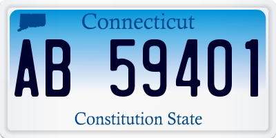 CT license plate AB59401