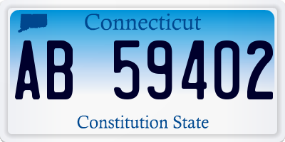 CT license plate AB59402
