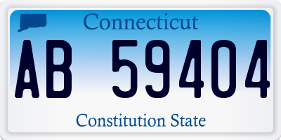 CT license plate AB59404