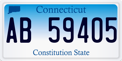 CT license plate AB59405