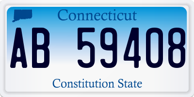 CT license plate AB59408