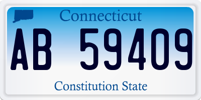 CT license plate AB59409
