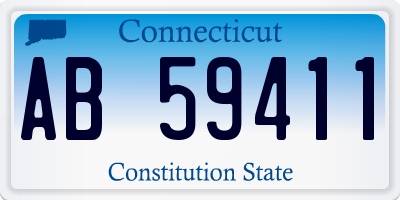CT license plate AB59411