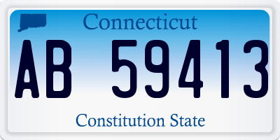 CT license plate AB59413