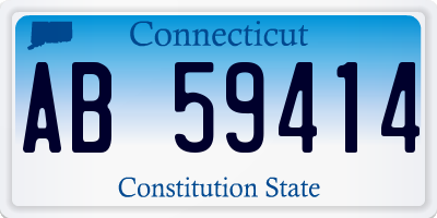 CT license plate AB59414