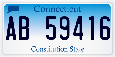 CT license plate AB59416