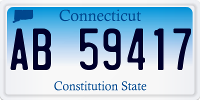 CT license plate AB59417