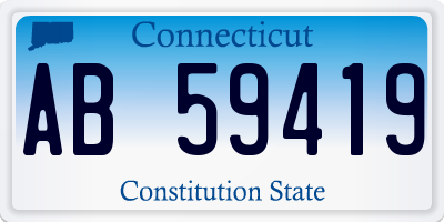 CT license plate AB59419