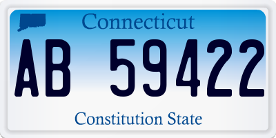 CT license plate AB59422