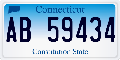 CT license plate AB59434