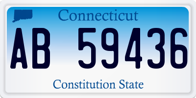 CT license plate AB59436