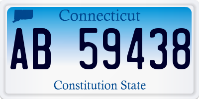 CT license plate AB59438