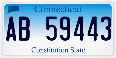 CT license plate AB59443