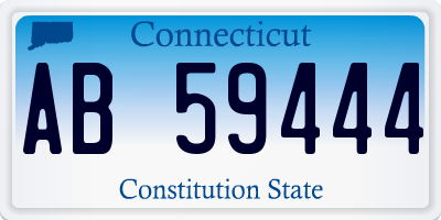 CT license plate AB59444