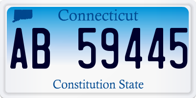 CT license plate AB59445