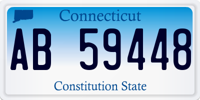 CT license plate AB59448