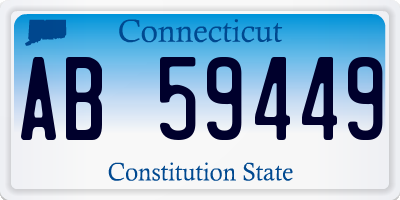 CT license plate AB59449