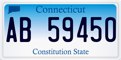 CT license plate AB59450
