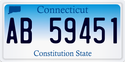 CT license plate AB59451