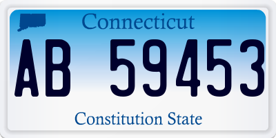 CT license plate AB59453