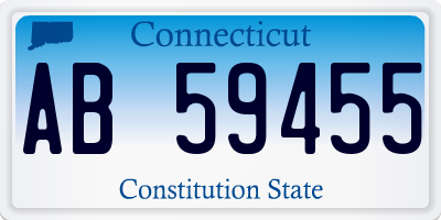 CT license plate AB59455