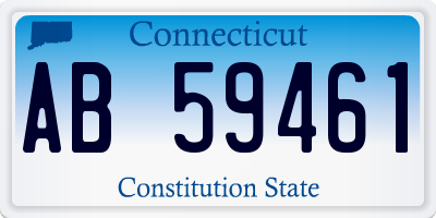 CT license plate AB59461