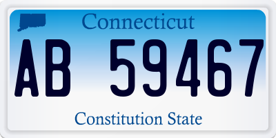 CT license plate AB59467