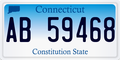 CT license plate AB59468