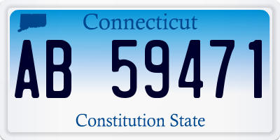 CT license plate AB59471