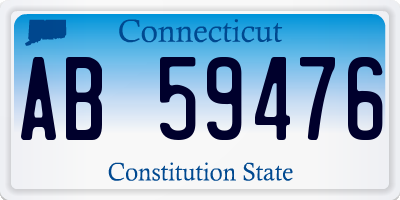 CT license plate AB59476