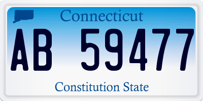 CT license plate AB59477