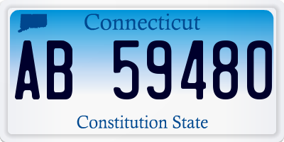 CT license plate AB59480