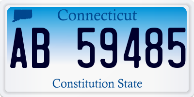 CT license plate AB59485