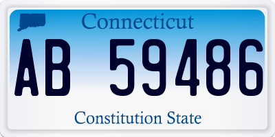 CT license plate AB59486
