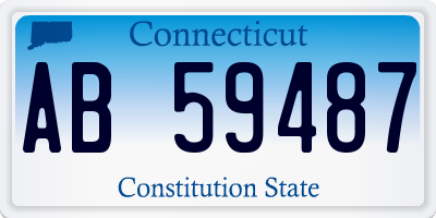 CT license plate AB59487