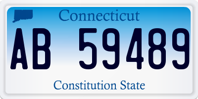 CT license plate AB59489