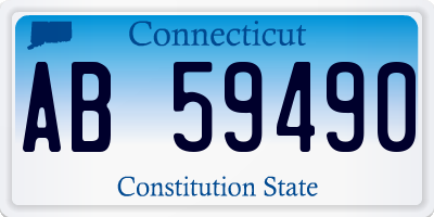 CT license plate AB59490