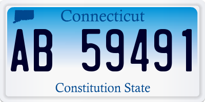 CT license plate AB59491